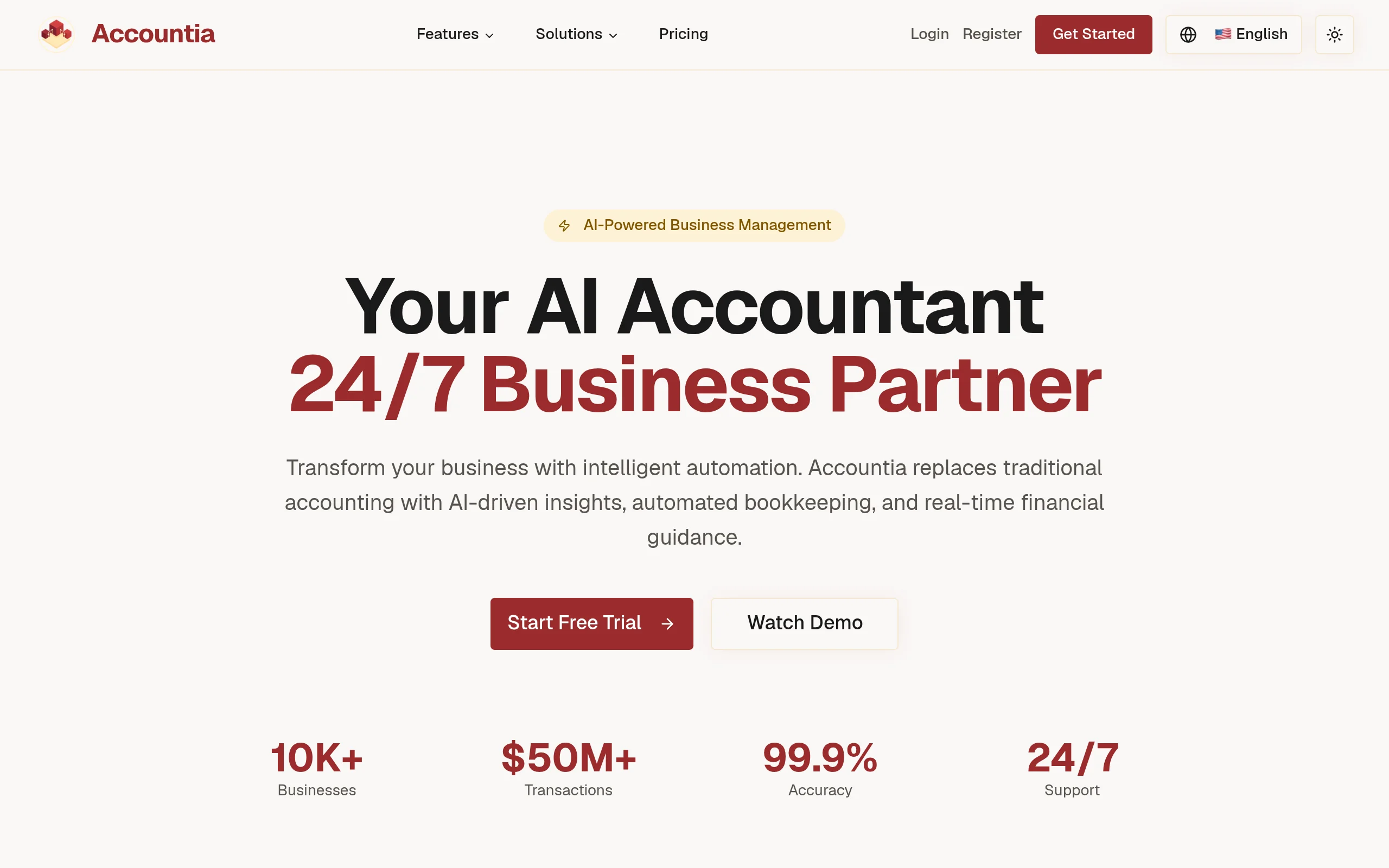 Accountia website preview